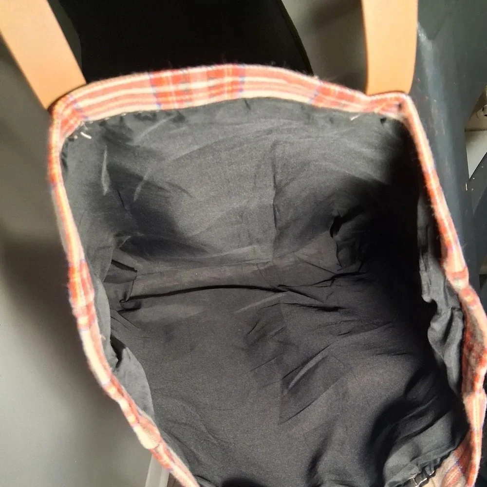 N/A plaid tote